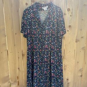 Vintage Maggy London floral midi dress